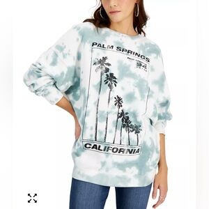 Grayson Threads Black Tie-Dye Palm Springs Sweatshirt size L
